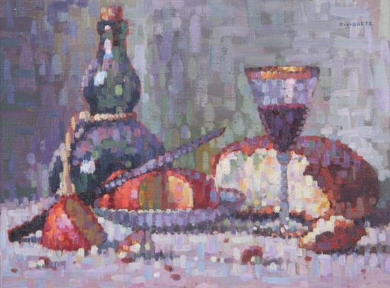 Appraisal: RICHARD VERNON GOETZ American - STILL LIFE WITH WINE signed