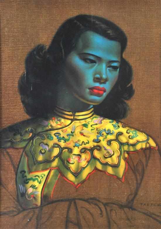 Appraisal: VLADIMIR TRETCHIKOFF Russian - Chinese Girl print x cm