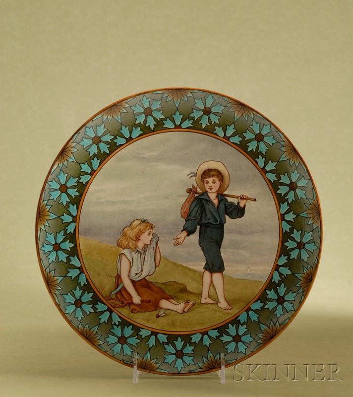 Appraisal: Doulton Lambeth Faience Glaze Pottery Wall Plaque c by Margaret