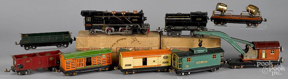 Appraisal: Lionel nine-piece train set Lionel nine-piece train set gauge to