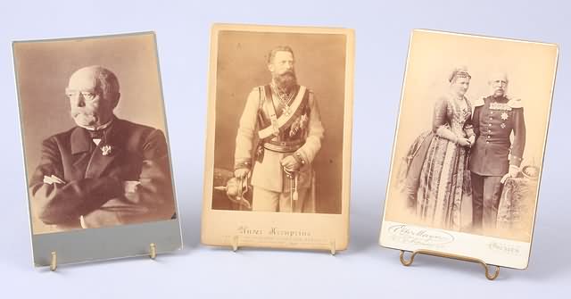 Appraisal: Group of cabinet cards of German royalty and politicians including