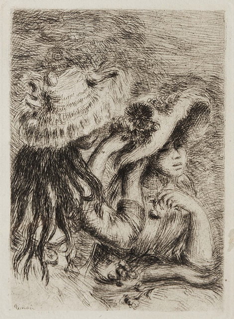 Appraisal: AUGUSTE RENOIR - Chapeau Epingle etching restrike x cm pl