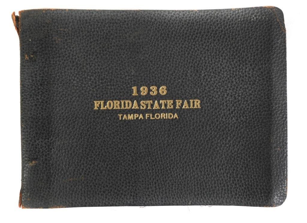 Appraisal: BURGERT PHOTO ALBUM FLORIDA STATE FAIRLeather bound album stamped Florida