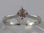 Appraisal: A carat white gold diamond solitaire ring the round brilliant