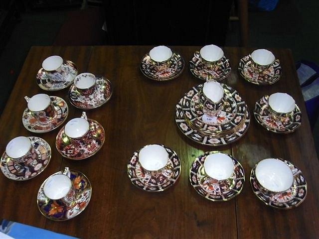 Appraisal: A ROYAL CROWN DERBY PATTERN COFFEE SET to include six