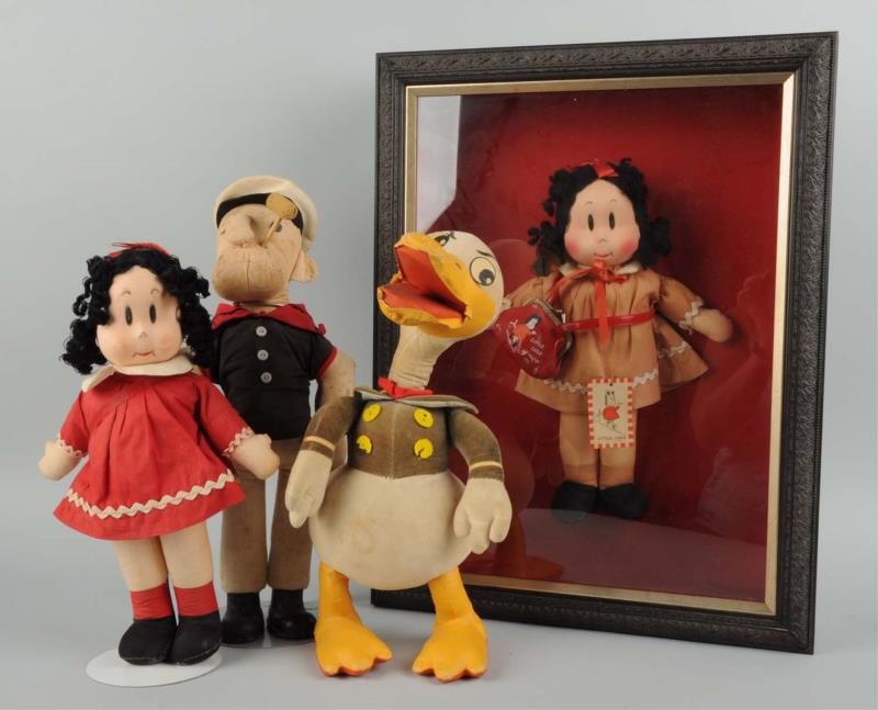 Appraisal: Lot Of Cloth Comic Dolls This lot includes an early