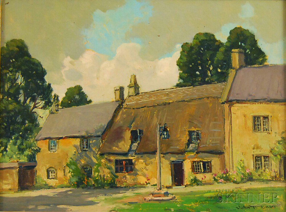 Appraisal: John F Enser American - A Stanton Street Cotswold Signed