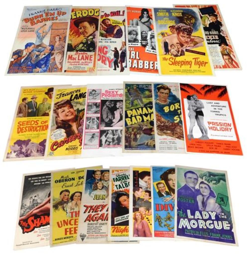 Appraisal: Collection of movie posters from - 's full sheet titles