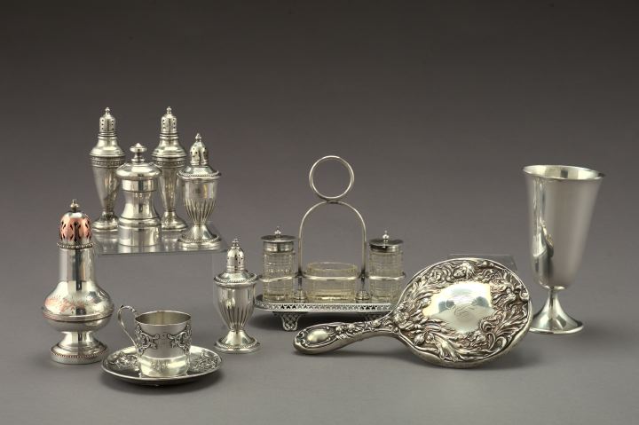 Appraisal: Ten Miscellaneous Sterling and Silverplate Articles consisting of a th-century