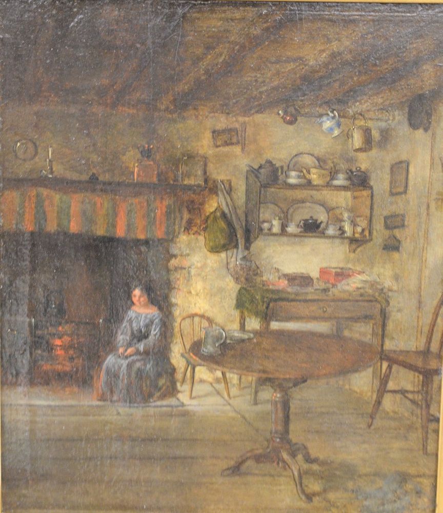 Appraisal: Attributed to John Beaufain Irving - oil on board interior