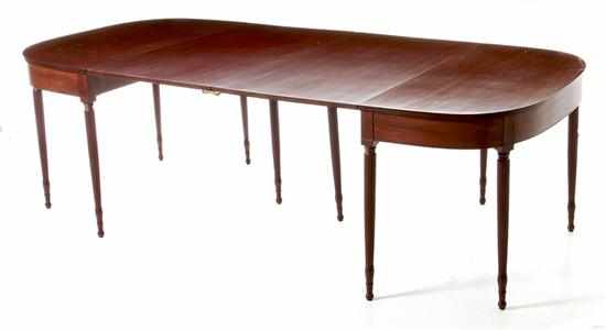 Appraisal: Federal mahogany dining table probably Massachusetts circa in two sections