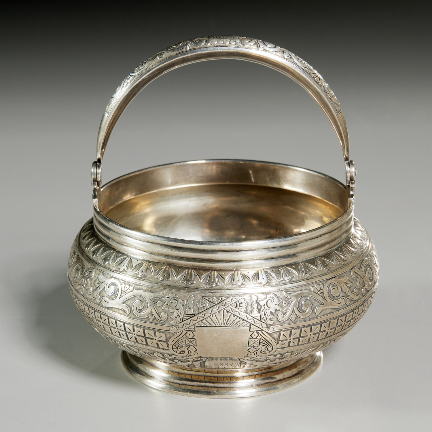 Appraisal: ALEKSEI AFANASBEV TSARIST RUSSIAN SILVER BASKET Dated Moscow zolotniks basket