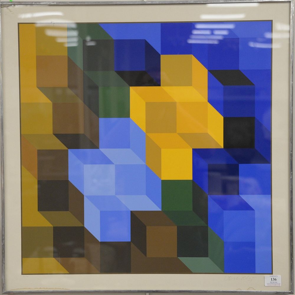 Appraisal: Victor Vasarely - serigraph untitled signed in pencil lower right