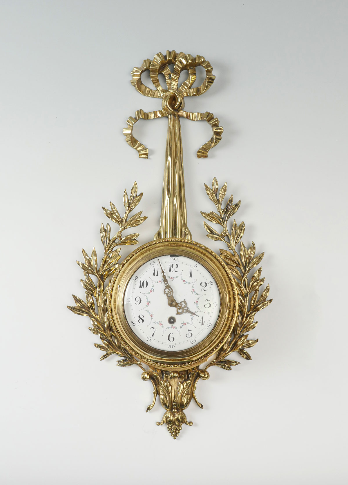 Appraisal: FRENCH CARTEL CLOCK French Cartel clock with a surmounting ribbon