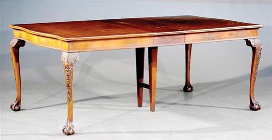 Appraisal: Chippendale style mahogany dining table shaped and molded rectangular top