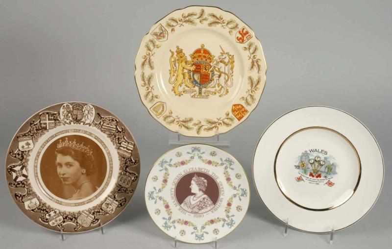 Appraisal: Lot of English Coronation Plates Description Celebrating Queen Elizabeth II's