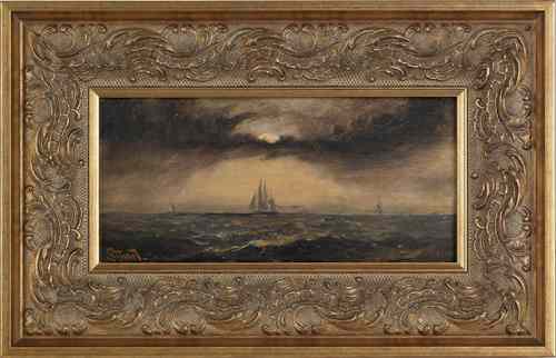 Appraisal: Alexander Charles Stuart American - oil on board seascape signed