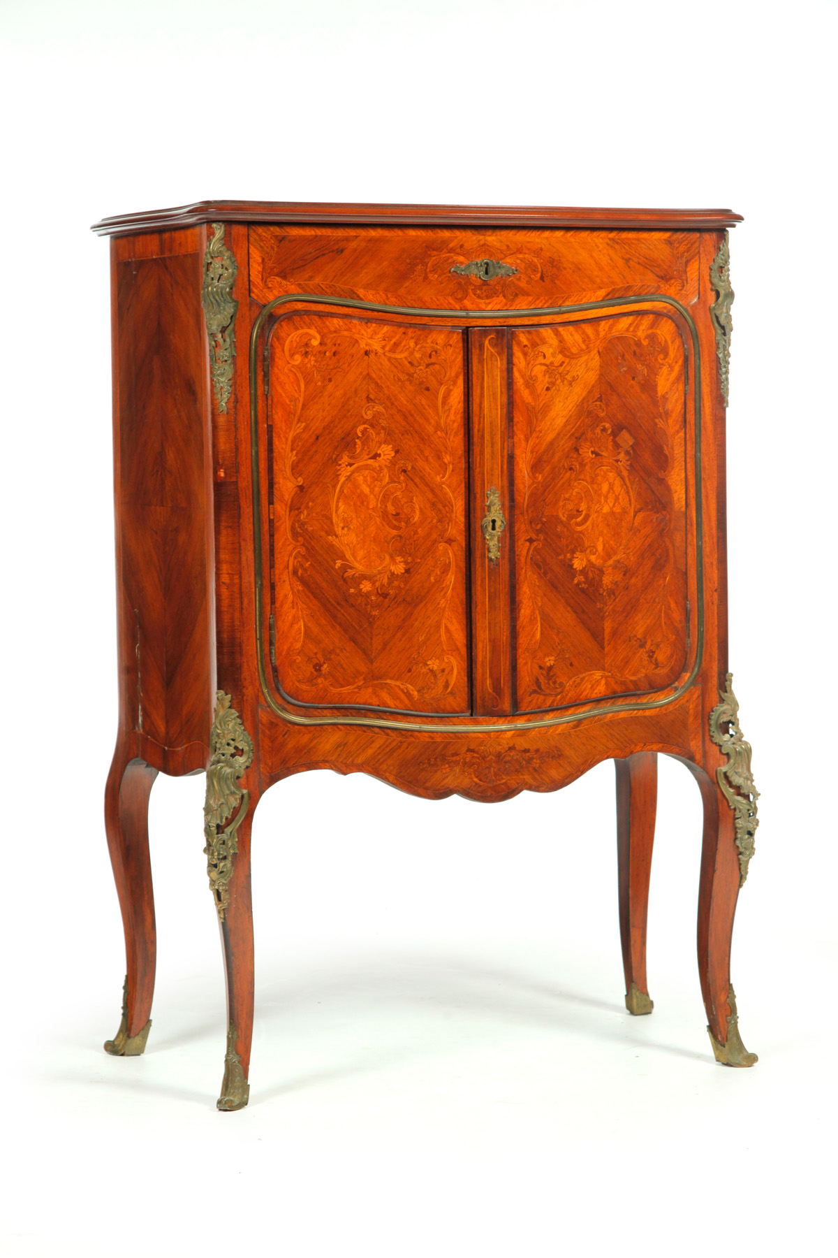 Appraisal: FRENCH LOUIS XV-STYLE MUSIC CABINET Early th century mixed woods