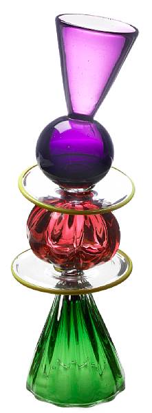 Appraisal: Peter Shire American born Purple Vase on a Pedestal blown