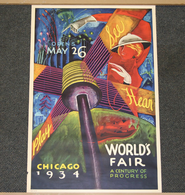 Appraisal: Sandor Chicago World's Fair Century of Progress vintage travel poster