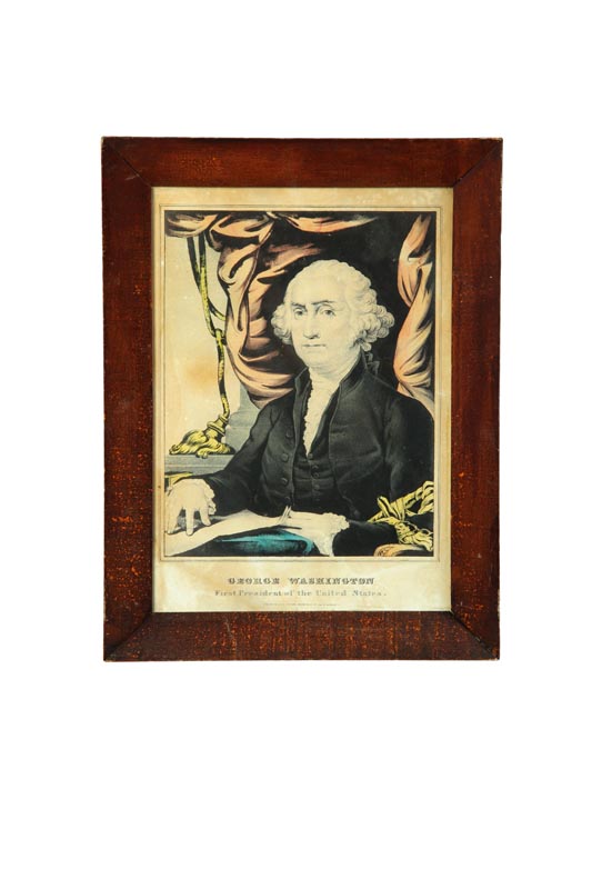 Appraisal: PORTRAIT OF GEORGE WASHINGTON BY NATHANIEL CURRIER AMERICAN - Handcolored