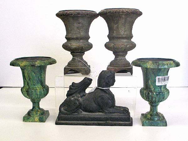 Appraisal: An assembled group of cast iron th th century Comprising