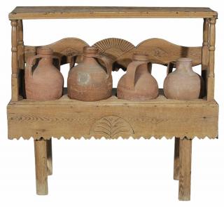 Appraisal: Spanish Colonial Carved Pine Water Jar Stand th th century