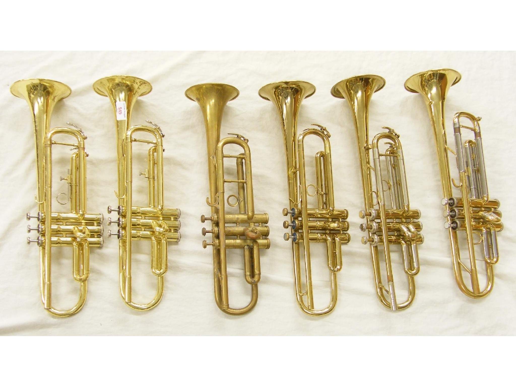 Appraisal: Three Jupiter trumpets all cased together with a B H