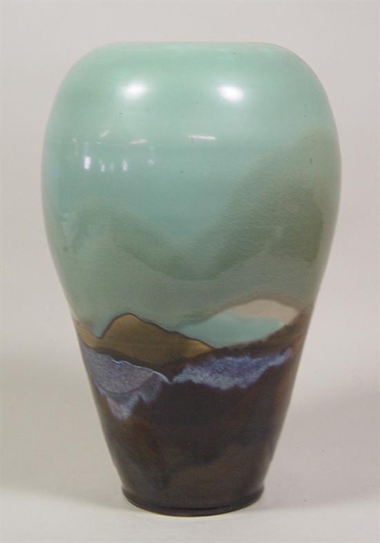 Appraisal: Penland School Porcelain Vase By O'Reilly Bulbous form Low gloss