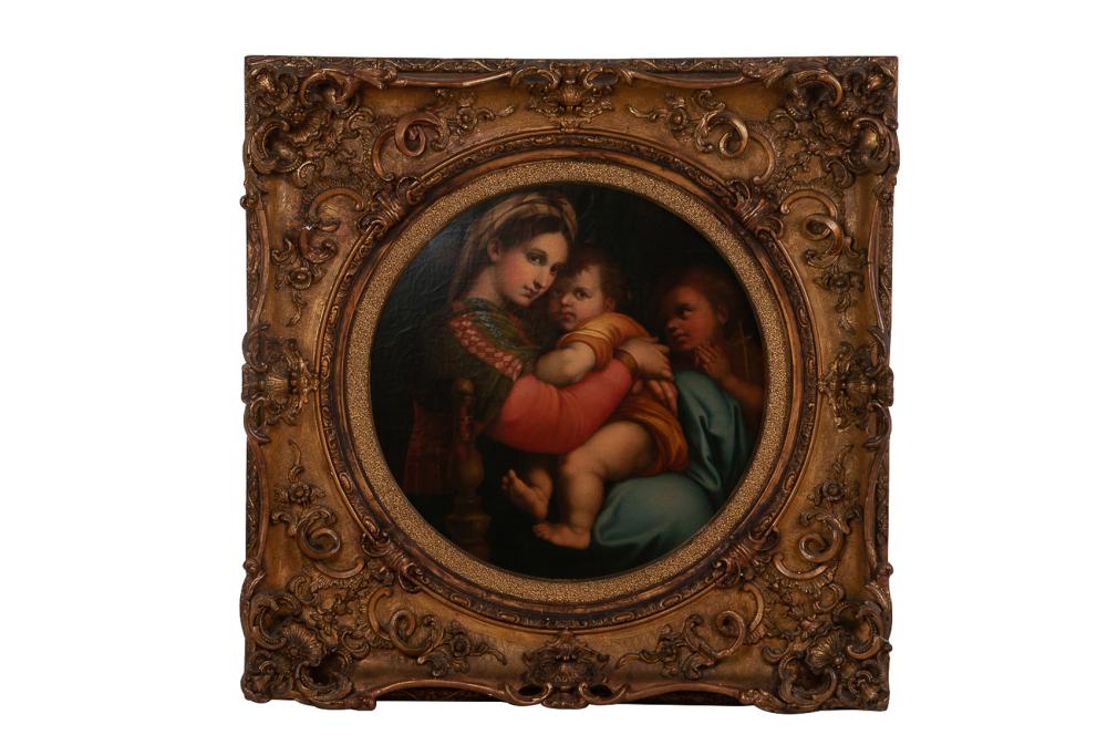 Appraisal: ITALIAN SCHOOL MADONNA CHILD circa after the original oil on