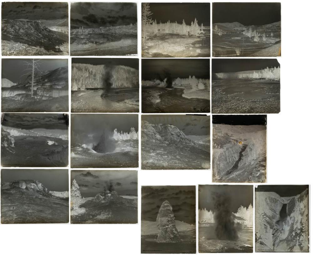 Appraisal: SEVENTEEN PHOTOGRAPHIC GLASS NEGATIVES Gifford Studio for Northern Pacific Railroad