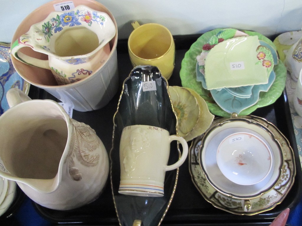 Appraisal: Tray lot of decorative ceramics including Carlton Ware Masons Crown