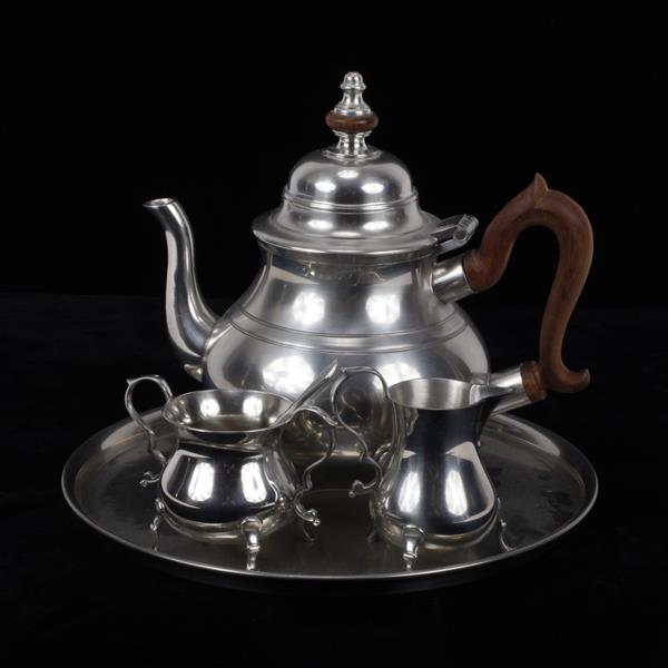 Appraisal: Williamsburg Stieff th century style pewter tea set after a