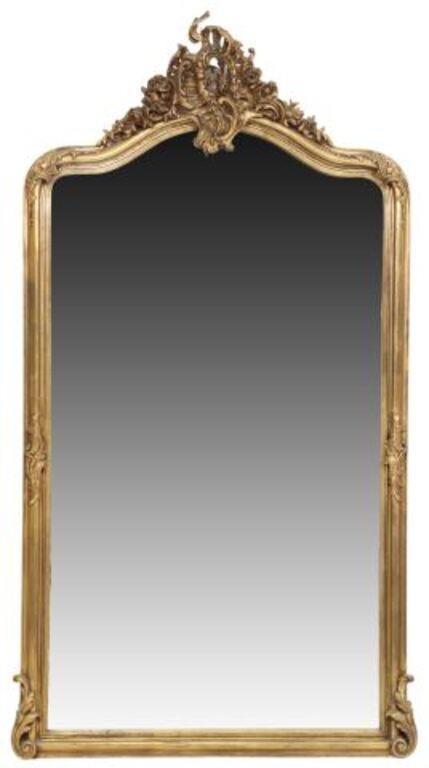 Appraisal: French Louis XV style giltwood mirror th c open rocaille