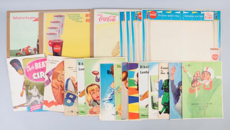 Appraisal: Large Lot Of Coca-Cola Football Schedules Approximately pieces some are