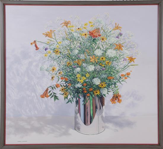 Appraisal: Lonnie Leonard Georgia Florida - FLORAL STILL LIFE oil on