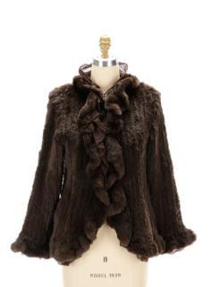 Appraisal: Rizal Pieced Rabbit Fur Lace Trim Coat Rizal French founded