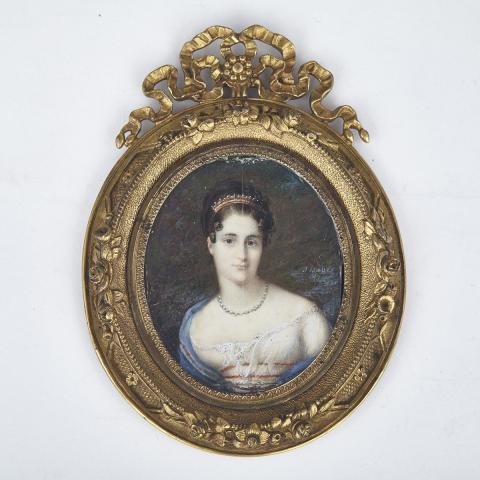 Appraisal: Jean Baptiste Isabey French - PORTRAIT MINIATURE OF LETITIA BUONAPARTE