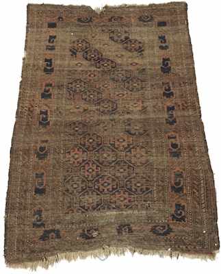 Appraisal: A Persian Baluch Area Rug Apprx '- x '- Flat