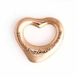 Appraisal: An ct rose gold heart shaped charm by Tiffany Co