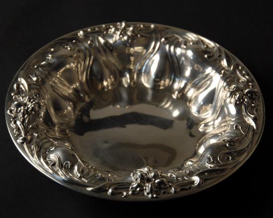 Appraisal: An Art Nouveau Repousseed Sterling Bowl by the Meriden Britannia