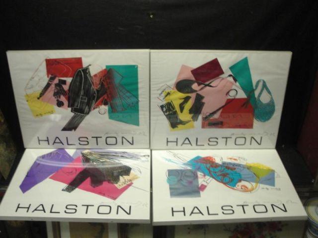 Appraisal: Andy Warhol Fashion Prints Signed Dated Halston prints signed by