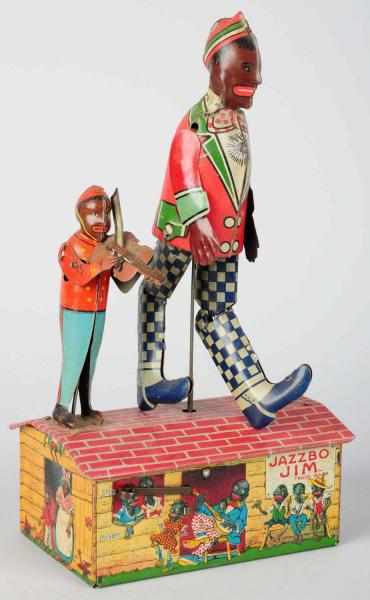 Appraisal: Tin Litho Unique Art Jazzbo Jim Wind-Up Toy American Working