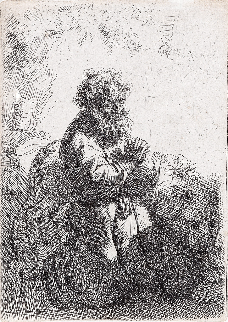 Appraisal: REMBRANDT VAN RIJN St Jerome Kneeling in Prayer Looking Down