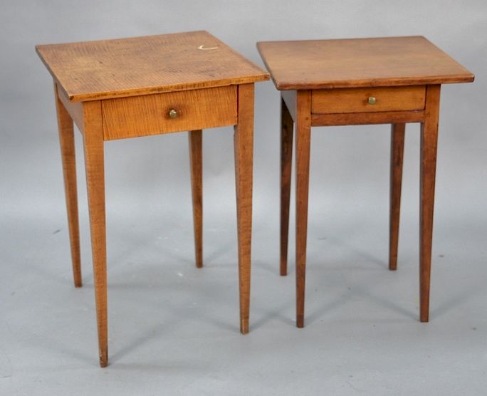 Appraisal: Two Federal stands including a Federal tiger maple one drawer