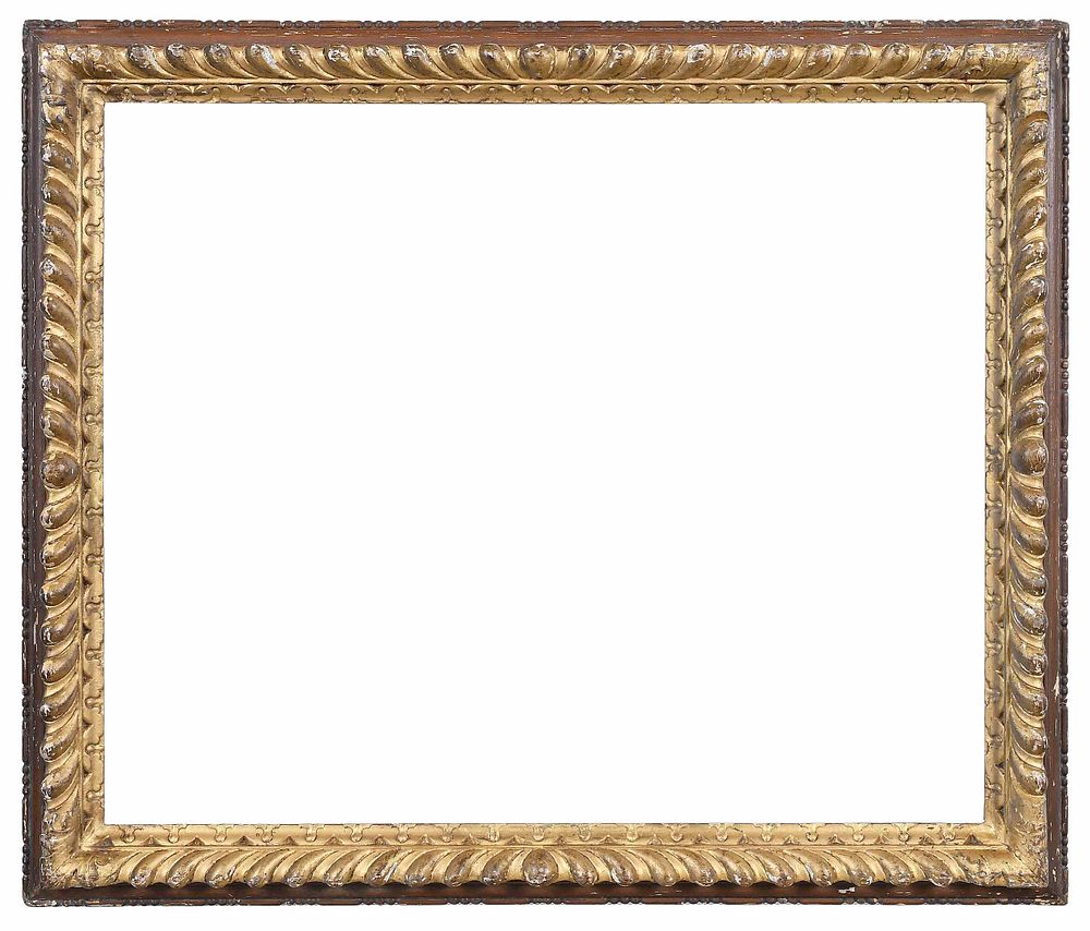 Appraisal: British Gadroon Portrait Frame carved and parcel gilt wood th