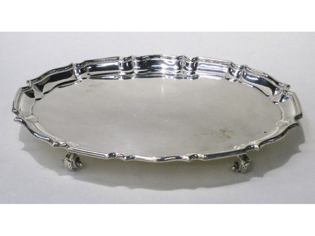 Appraisal: Oval silver tray oz Glasgow