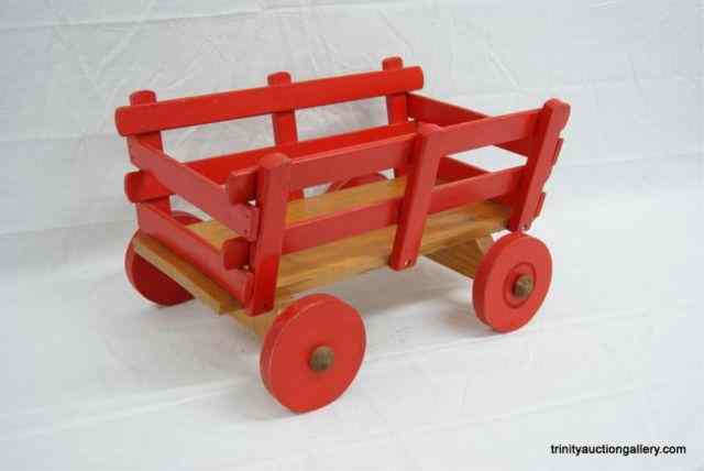 Appraisal: Vintage Child's Wooden Pull Toy WagonFrom the 's by an