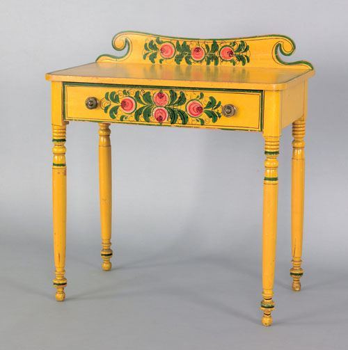 Appraisal: New England painted pine dressing table th c retaining its