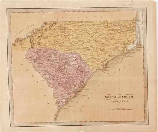 Appraisal: Nineteenth century maps of North and South Carolina Greenleaf Jeremiah